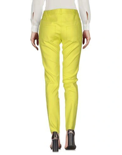 Shop Boutique Moschino Casual Pants In Acid Green