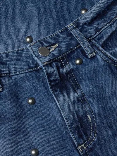 L'agence Bex Stud-embellished Jeans In Blue