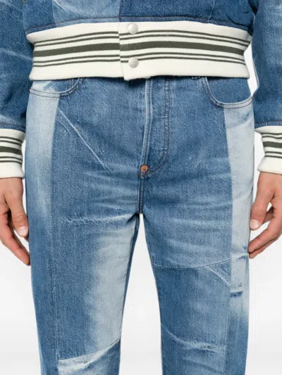 Kenzo Straight Leg Denim Jeans Mid Rise In Blue