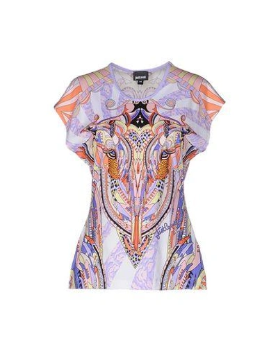 Shop Just Cavalli T-shirt In Lilac