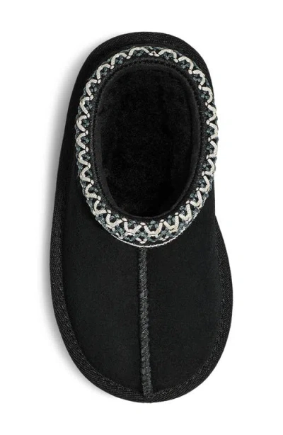 Ugg Black Tasman Ii Contrast-stitch Suede Slippers 2-7 Years Eur 26 / 8.5 Uk In Black