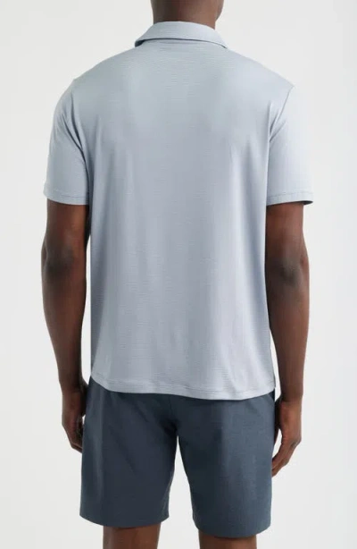 Zella Dynamic Stripe Polo In White