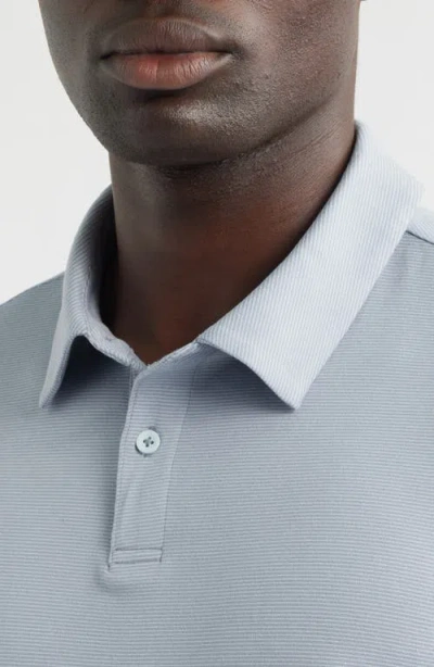 Zella Dynamic Stripe Polo In White