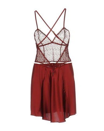 Shop La Perla Slip In Maroon