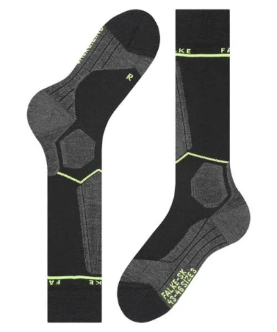 Falke Sk Compression Wool Ski Socks In Black