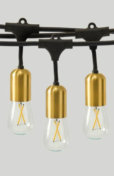 Brightech Glow 48' 15 Bulb Led Heavy Duty Hanging String Lights In Gold