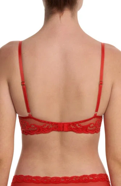 Natori Feathers Plunge T-shirt Basics Bra In Red