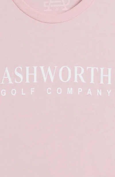 Ashworth Golf Ashworth Label Tee In Pink