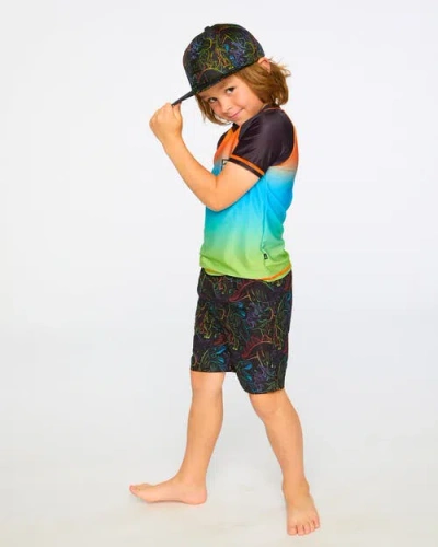 Deux Par Deux Short Sleeve Gradient Rashguard In Multi