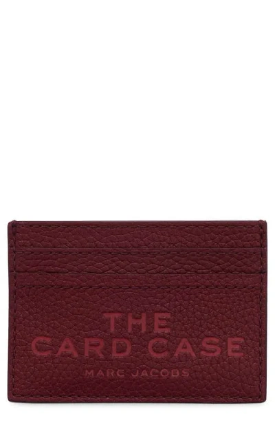 Marc Jacobs The Card Case Grained Leather Card Holder In Brown