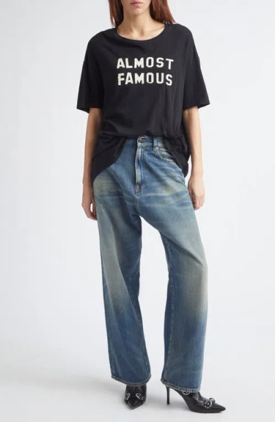 R13 Almost Famous Distressed-effect T-shirt In Black