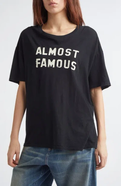 R13 Almost Famous Distressed-effect T-shirt In Black