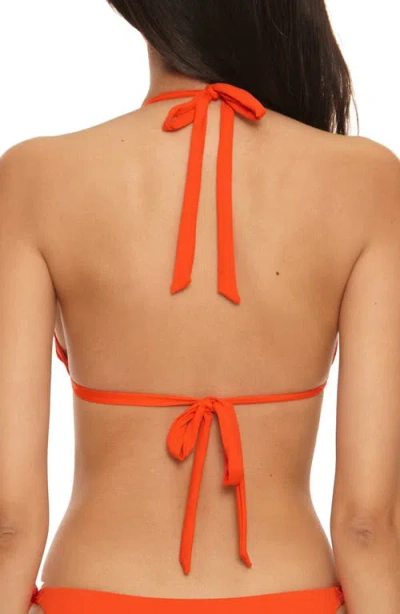 Becca Color Code Triangle Bikini Top In Orange