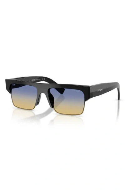 Prada 55mm Rectangular Sunglasses In Multi