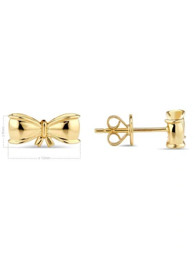 Devata Bow Stud Earrings In Gold