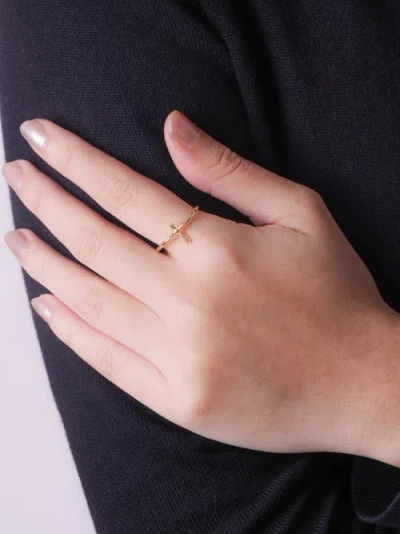 Devata Cross Ring In Gold
