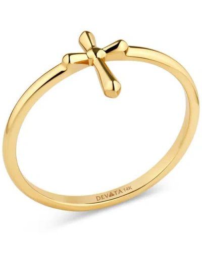 Devata Cross Ring In Gold