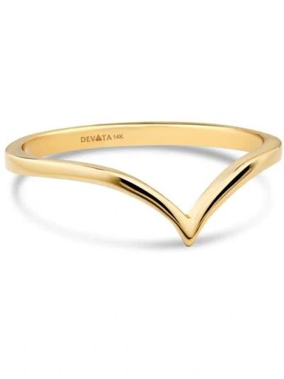Devata Wishbone Ring In Gold