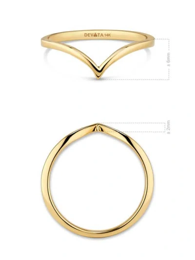 Devata Wishbone Ring In Gold