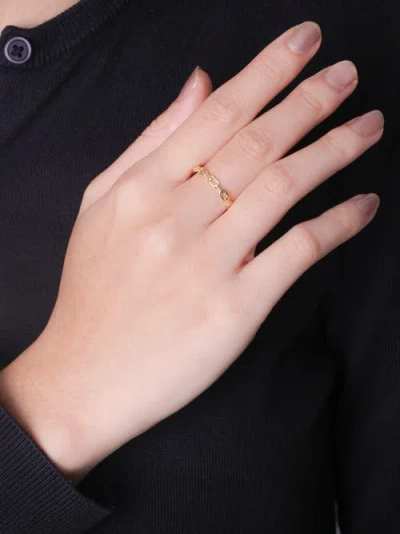 Devata Cable Link Band Ring In Gold