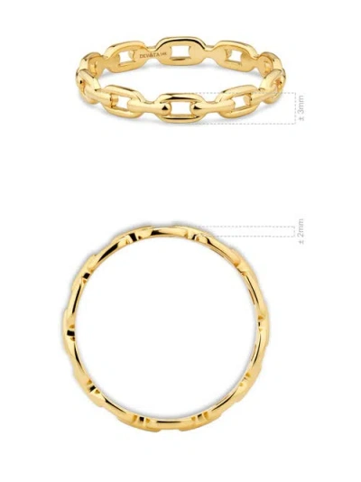 Devata Cable Link Band Ring In Gold