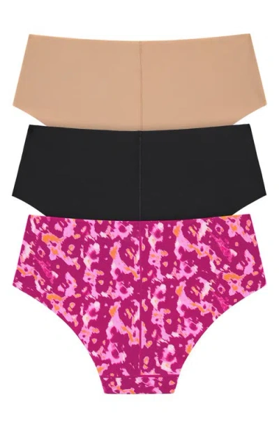 Dkny Litewear Cut Anywhere Assorted 3-pack Hipster Briefs In Multi