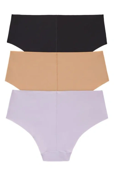Dkny Litewear Cut Anywhere Assorted 3-pack Hipster Briefs In Multi