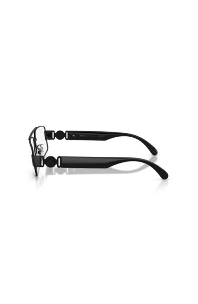 Versace 56mm Rectangle Optical Glasses In Black
