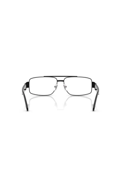 Versace 56mm Rectangle Optical Glasses In Black
