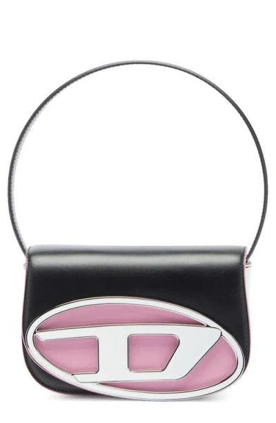 Diesel Compact Shoulder Bag Adjustable Crossbody Strap In Black