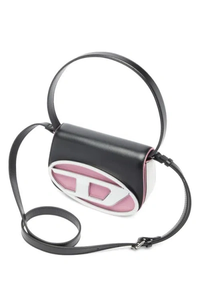 Diesel Compact Shoulder Bag Adjustable Crossbody Strap In Black