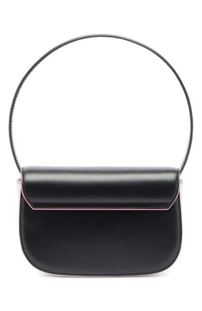 Diesel Compact Shoulder Bag Adjustable Crossbody Strap In Black