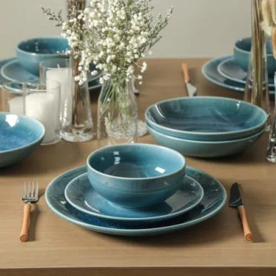 Stone Lain Riley 16pc Dinnerware Set In Blue
