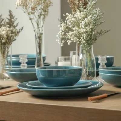 Stone Lain Riley 12pc Dinnerware Set In Blue