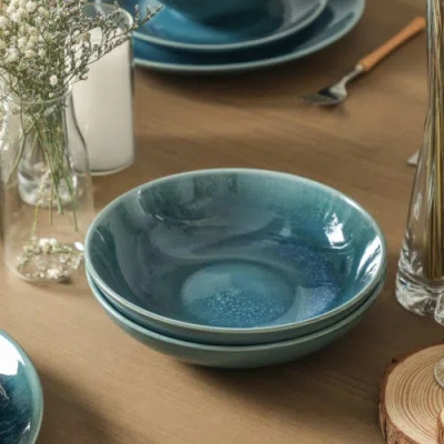 Stone Lain Riley 16pc Dinnerware Set In Blue