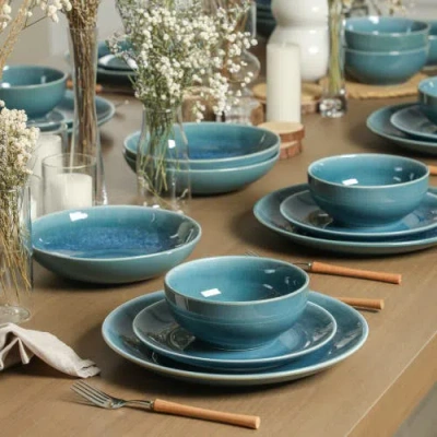 Stone Lain Riley 16pc Dinnerware Set In Blue