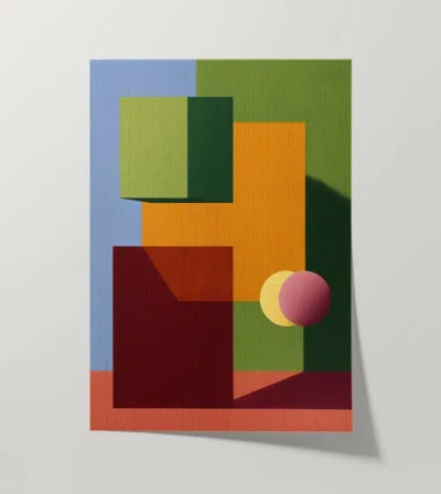 Forma Art Studio Form And Structure No. 11 Geometric Abstract Art Print In Multi