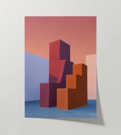 Forma Art Studio Form And Structure No. 02 Geometric Abstract Art Print In Multi