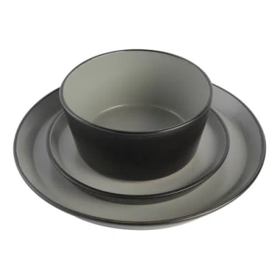 Gibson Elite Soho Lounge Sofia Coupe Stoneware Dinnerware Set In Gray