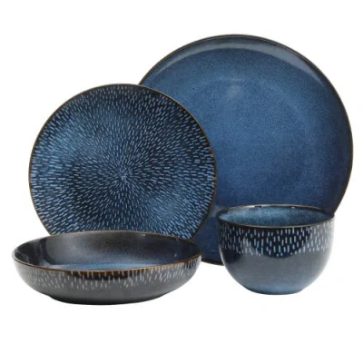 Gibson Elite Matisse 16-piece Dinnerware Set In Blue