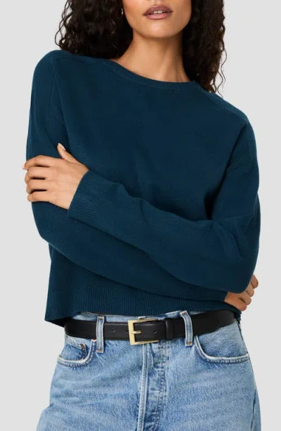 French Connection Babysoft Oversized Crew Neck Pullover In Blue