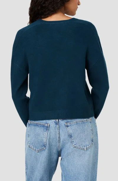 French Connection Babysoft Oversized Crew Neck Pullover In Blue