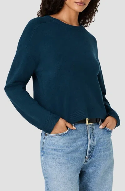 French Connection Babysoft Oversized Crew Neck Pullover In Blue