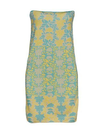 Shop M Missoni Short Dress In Yellow