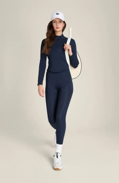 Wilson Baseline Half-zip Performance Pullover In Blue