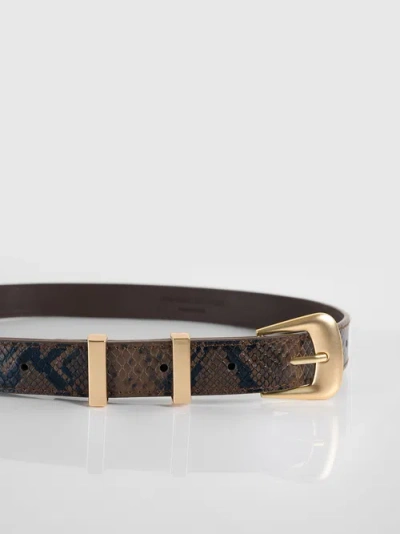 Manière De Voir Lilian Python Belt In Black