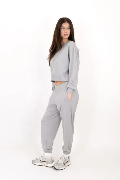 On/off Essentials The Solace Crew Neck Pullover In Gray