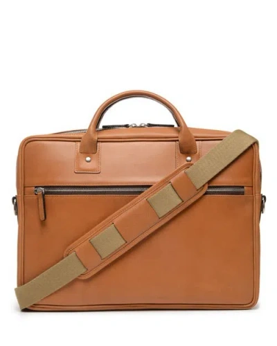 Korchmar Dylan Slim Leather Briefcase In Brown