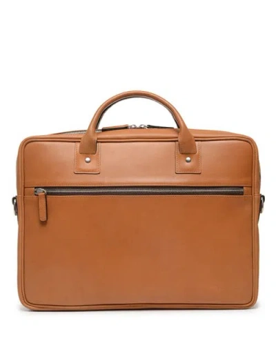 Korchmar Dylan Slim Leather Briefcase In Brown