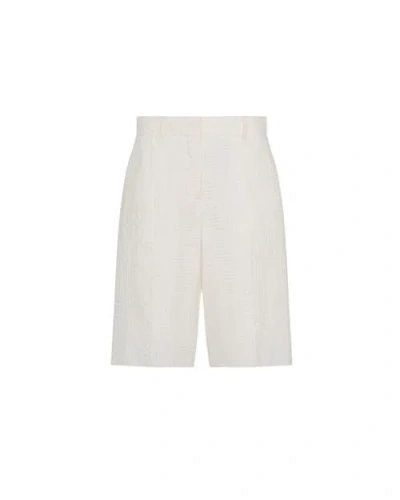 Another Tomorrow Gingham Bermuda Pant In White